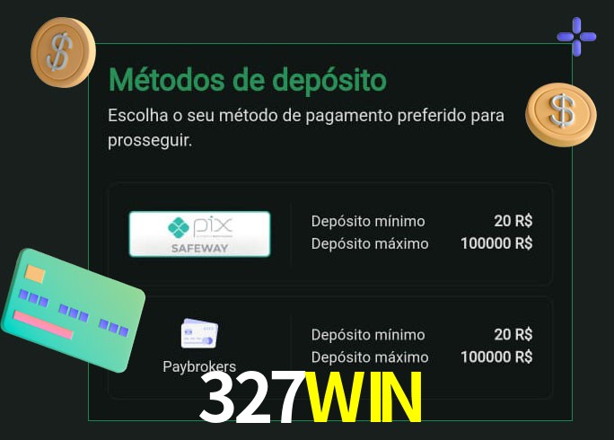 O cassino 327WIN oferece uma grande variedade de métodos de pagamento